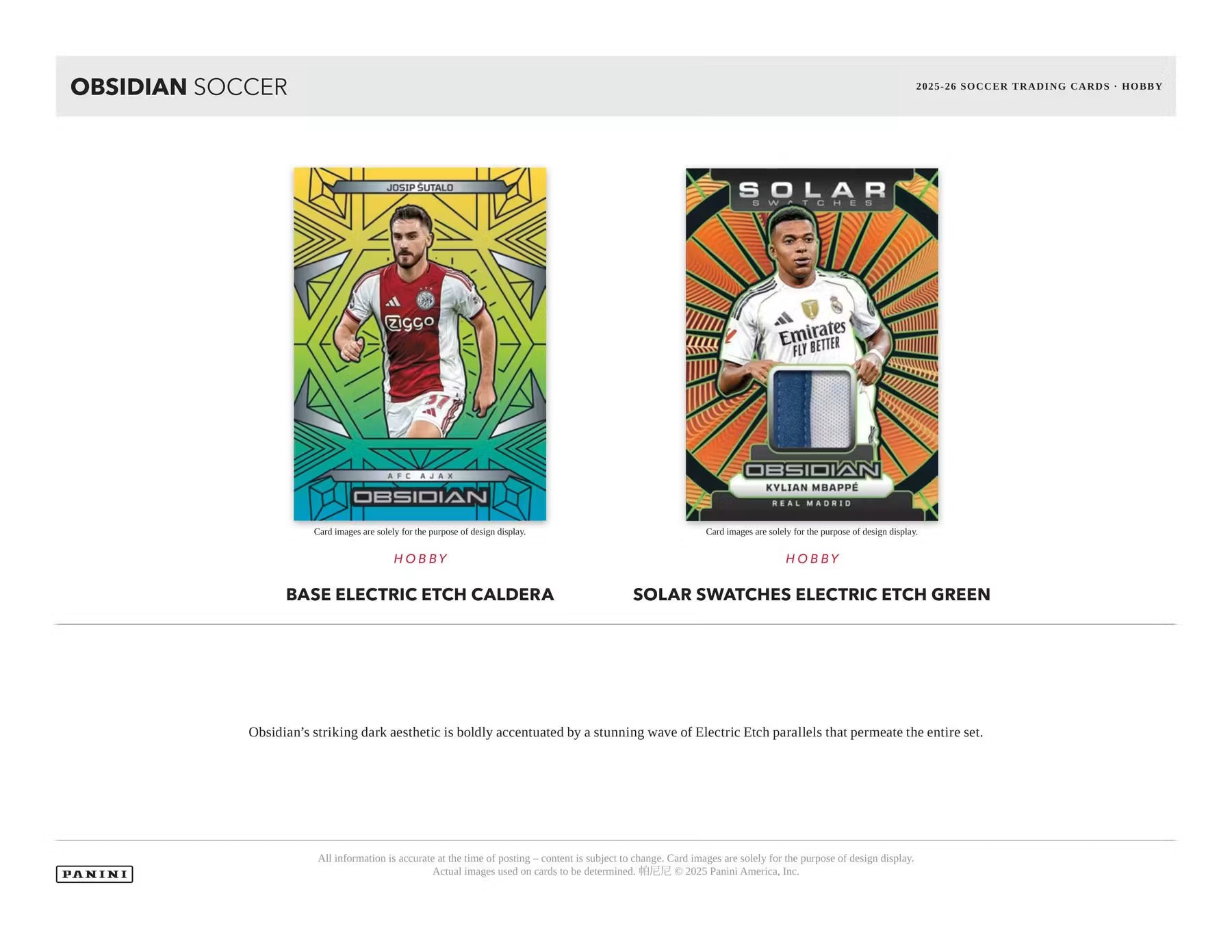 2025/26 Panini Obsidian Soccer Hobby Box