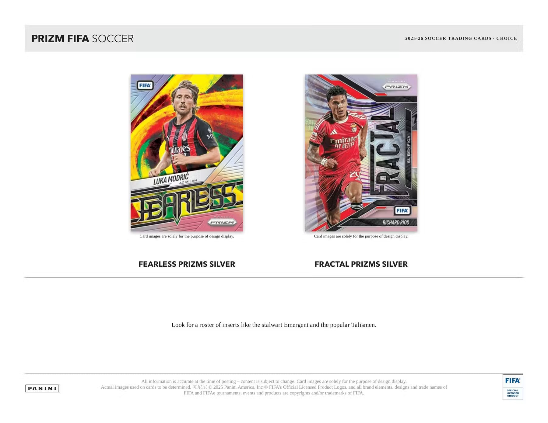 2025/26 Panini Prizm FIFA Soccer Choice Box