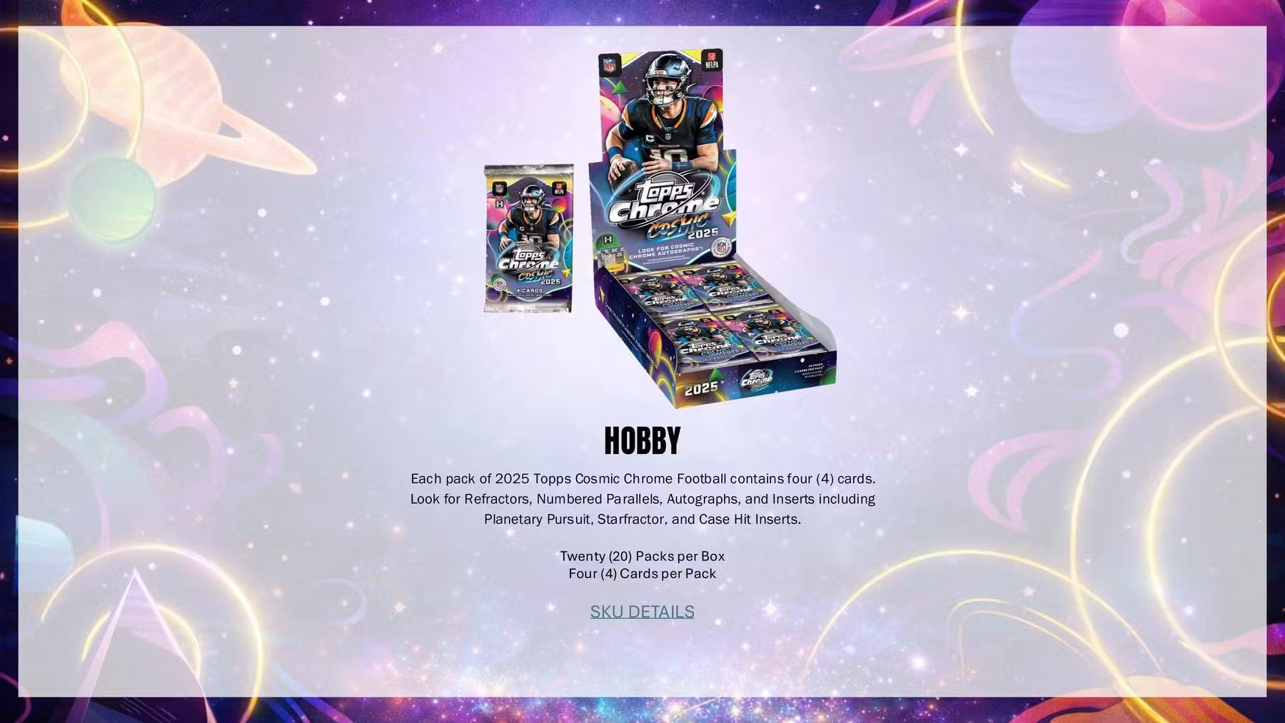 RANDOM DIVISIONS - 2025 Topps Chrome Cosmic Football Hobby Box (1 BOX) Group Break #CC2 - RANDOM DIVISIONS