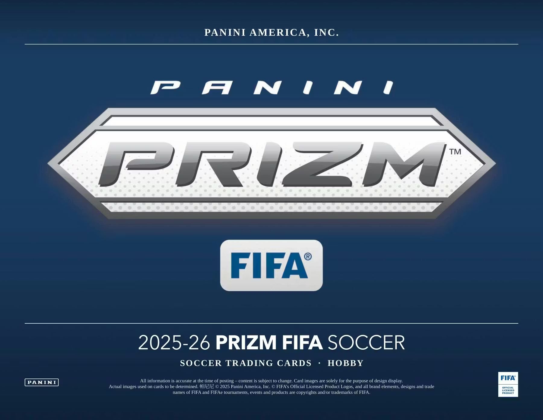 2025-26 Panini Prizm FIFA Soccer Hobby Box