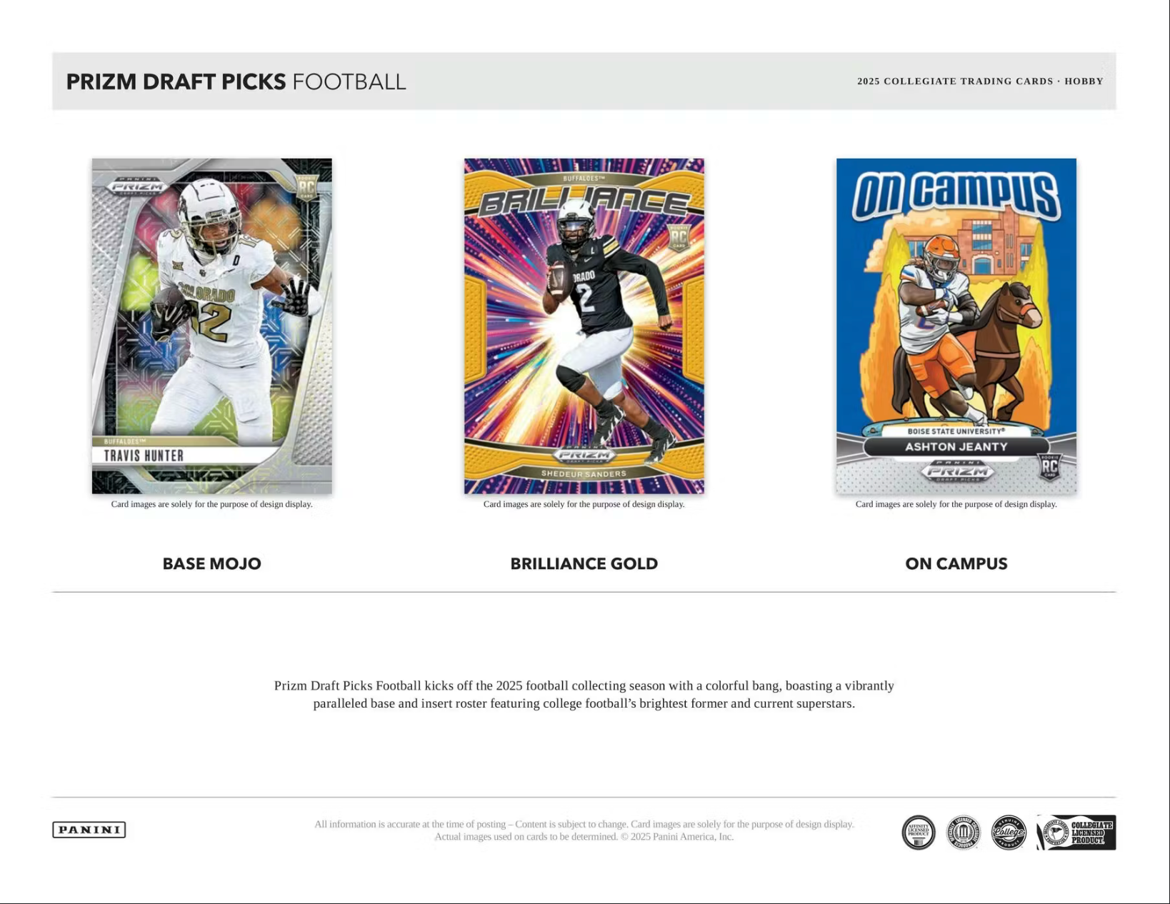 2025 Panini Prizm Draft Picks Football Hobby Box